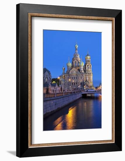 The Church on Spilled Blood, UNESCO Site, on Kanal Griboedova, St. Petersburg, Russia-Martin Child-Framed Photographic Print