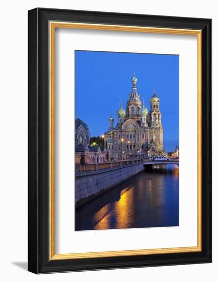 The Church on Spilled Blood, UNESCO Site, on Kanal Griboedova, St. Petersburg, Russia-Martin Child-Framed Photographic Print