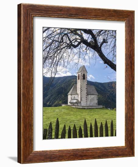 The Church Sankt Jakob, Val de Funes, Italy, South Tyrol, Alto Adige-Martin Zwick-Framed Photographic Print