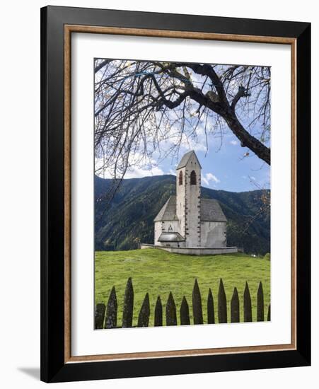 The Church Sankt Jakob, Val de Funes, Italy, South Tyrol, Alto Adige-Martin Zwick-Framed Photographic Print