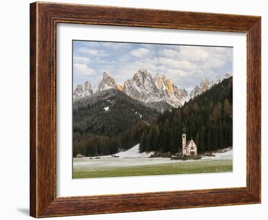 The Church St. John in Ranui, Geisler, Alto Adige, South Tyrol, Italy-Martin Zwick-Framed Photographic Print