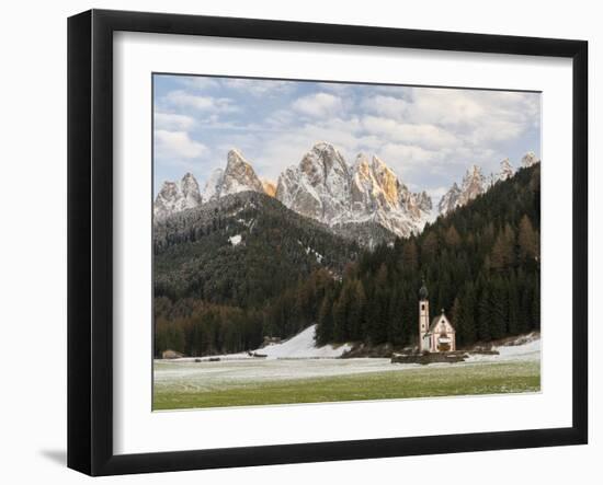 The Church St. John in Ranui, Geisler, Alto Adige, South Tyrol, Italy-Martin Zwick-Framed Photographic Print