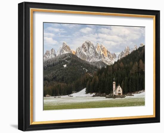 The Church St. John in Ranui, Geisler, Alto Adige, South Tyrol, Italy-Martin Zwick-Framed Photographic Print