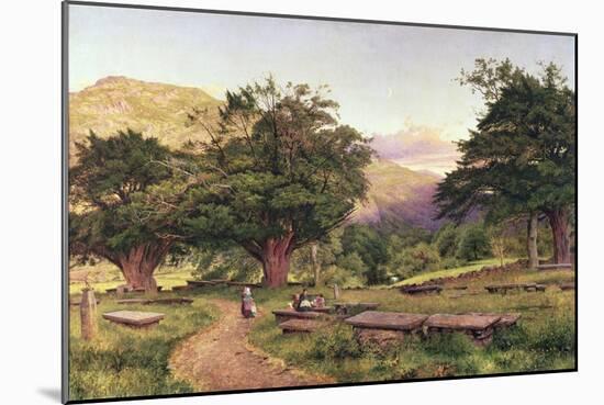 The Churchyard at Betws-Y-Coed, 1863-Benjamin Williams Leader-Mounted Giclee Print