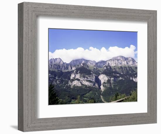 The Churfirsten Range, Near Wallenstadt and Wallensee, Swiss Alps, Switzerland-Walter Rawlings-Framed Photographic Print