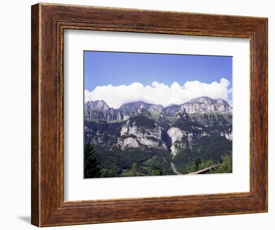 The Churfirsten Range, Near Wallenstadt and Wallensee, Swiss Alps, Switzerland-Walter Rawlings-Framed Photographic Print