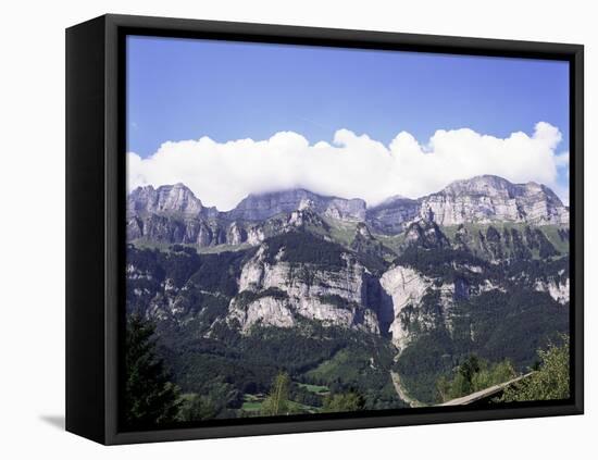 The Churfirsten Range, Near Wallenstadt and Wallensee, Swiss Alps, Switzerland-Walter Rawlings-Framed Premier Image Canvas