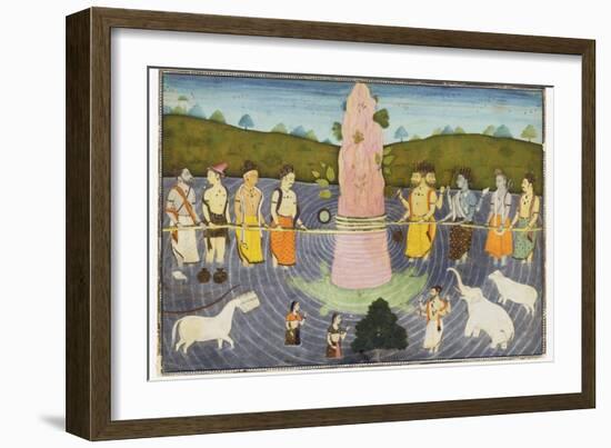 The Churning of the Ocean of Milk, C.1700-null-Framed Giclee Print