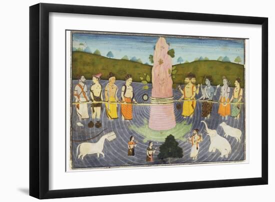 The Churning of the Ocean of Milk, C.1700-null-Framed Giclee Print