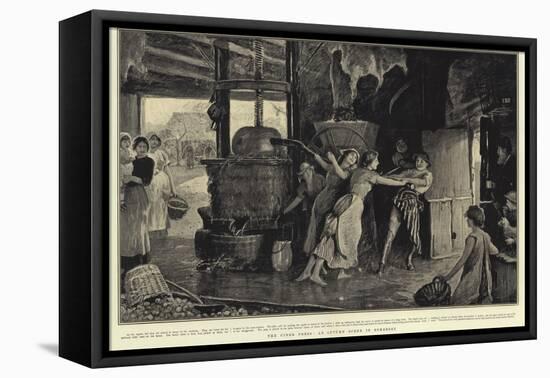 The Cider Press, an Autumn Scene in Somerset-Robert Walker Macbeth-Framed Premier Image Canvas