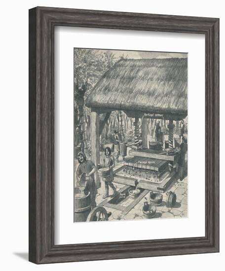 'The Cider Press in the Middle Ages', c1934-Unknown-Framed Giclee Print