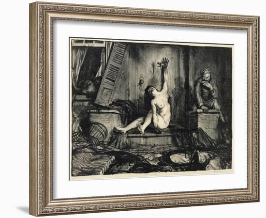 The Cigarette, from 'The War' Series, 1918-George Wesley Bellows-Framed Giclee Print