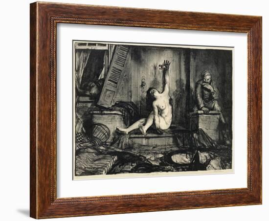 The Cigarette, from 'The War' Series, 1918-George Wesley Bellows-Framed Giclee Print
