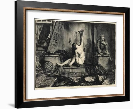 The Cigarette, from 'The War' Series, 1918-George Wesley Bellows-Framed Giclee Print