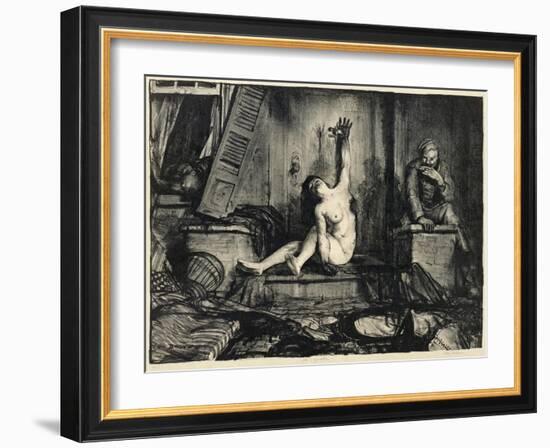 The Cigarette, from 'The War' Series, 1918-George Wesley Bellows-Framed Giclee Print