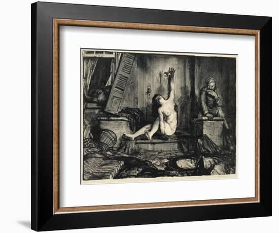 The Cigarette, from 'The War' Series, 1918-George Wesley Bellows-Framed Giclee Print