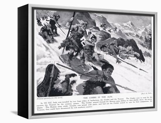 The Cimbri in the Alps-John Harris Valda-Framed Premier Image Canvas