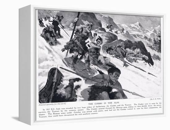 The Cimbri in the Alps-John Harris Valda-Framed Premier Image Canvas