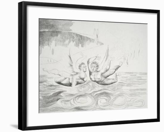 The Circle of the Corrupt Officials: the Devils Mauling Each Other-William Blake-Framed Giclee Print