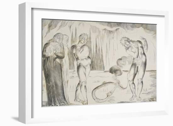 The Circle of the Thieves: Buoso Donati Attacked by the Serpent-William Blake-Framed Giclee Print