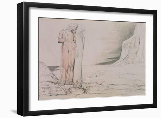 The Circle of the Traitors, Illustration from Canto 32 of 'Inferno' from 'The Divine Comedy' by Dan-William Blake-Framed Giclee Print