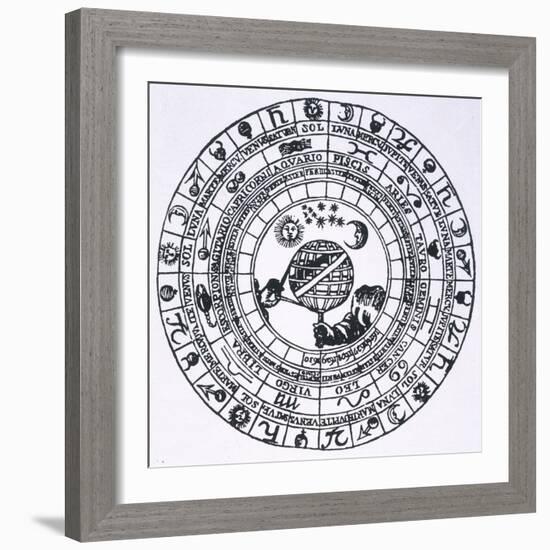 The Circle of the Zodiac-null-Framed Art Print