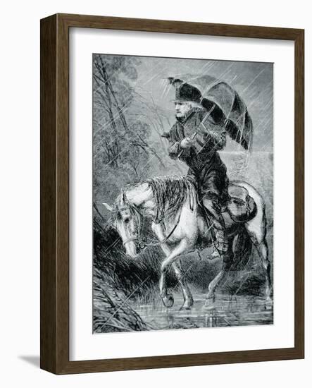 The Circuit Rider, Illustration from 'Harper's Weekly', 12th October 1867-Alfred Rudolf Waud-Framed Giclee Print