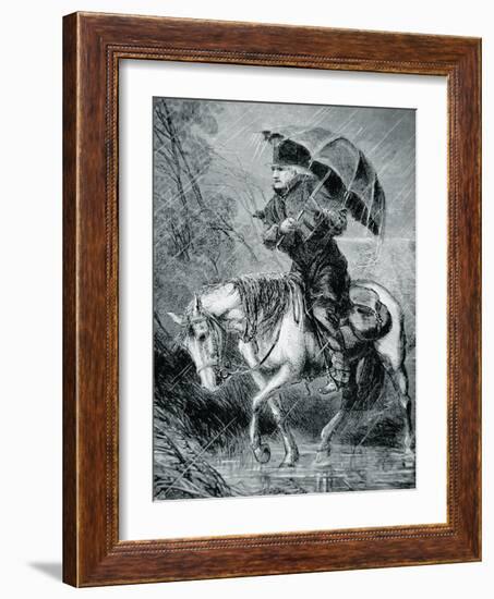 The Circuit Rider, Illustration from 'Harper's Weekly', 12th October 1867-Alfred Rudolf Waud-Framed Giclee Print