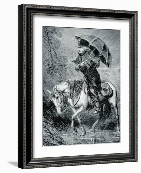 The Circuit Rider, Illustration from 'Harper's Weekly', 12th October 1867-Alfred Rudolf Waud-Framed Giclee Print