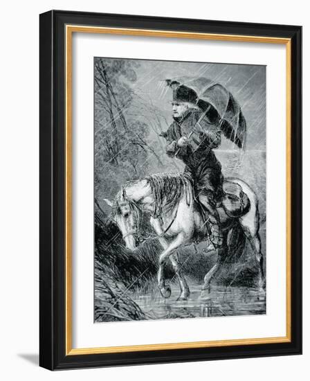 The Circuit Rider, Illustration from 'Harper's Weekly', 12th October 1867-Alfred Rudolf Waud-Framed Giclee Print