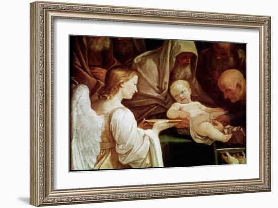 The Circumcision, Detail (Painting, 1635-1640)-Guido Reni-Framed Giclee Print