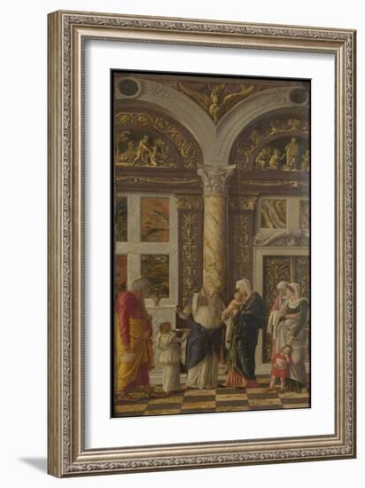 The Circumcision (Trittico Degli Uffizi (Uffizi Tryptic), Right Pane), Ca 1463-1464-Andrea Mantegna-Framed Giclee Print