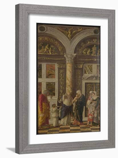 The Circumcision (Trittico Degli Uffizi (Uffizi Tryptic), Right Pane), Ca 1463-1464-Andrea Mantegna-Framed Giclee Print