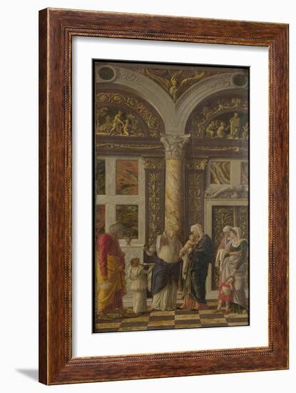 The Circumcision (Trittico Degli Uffizi (Uffizi Tryptic), Right Pane), Ca 1463-1464-Andrea Mantegna-Framed Giclee Print