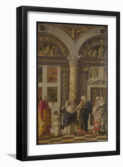 The Circumcision (Trittico Degli Uffizi (Uffizi Tryptic), Right Pane), Ca 1463-1464-Andrea Mantegna-Framed Giclee Print