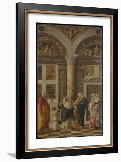The Circumcision (Trittico Degli Uffizi (Uffizi Tryptic), Right Pane), Ca 1463-1464-Andrea Mantegna-Framed Giclee Print