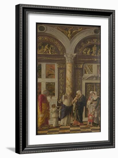 The Circumcision (Trittico Degli Uffizi (Uffizi Tryptic), Right Pane), Ca 1463-1464-Andrea Mantegna-Framed Giclee Print