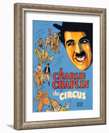 THE CIRCUS, Charlie Chaplin, 1928-null-Framed Art Print