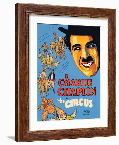 THE CIRCUS, Charlie Chaplin, 1928-null-Framed Art Print