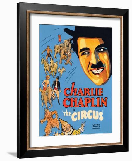 THE CIRCUS, Charlie Chaplin, 1928-null-Framed Art Print