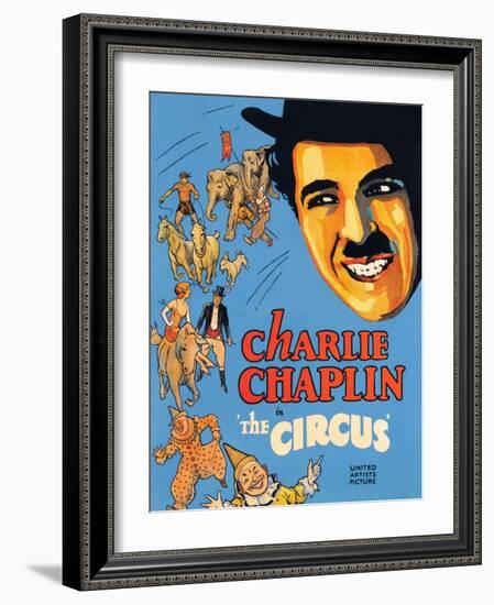 THE CIRCUS, Charlie Chaplin, 1928-null-Framed Art Print