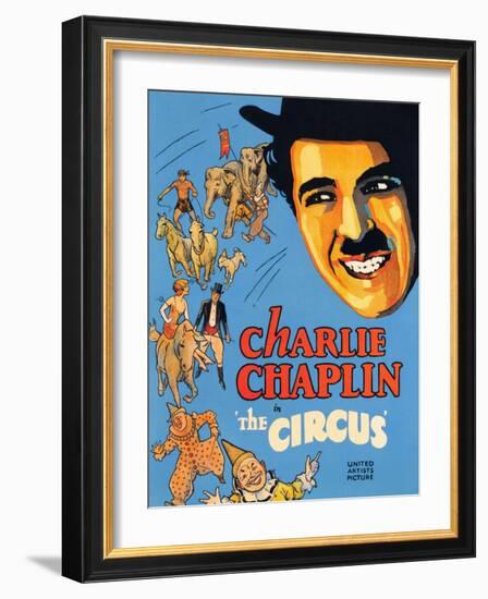 THE CIRCUS, Charlie Chaplin, 1928-null-Framed Art Print