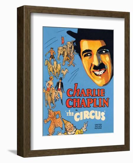 THE CIRCUS, Charlie Chaplin, 1928-null-Framed Premium Giclee Print