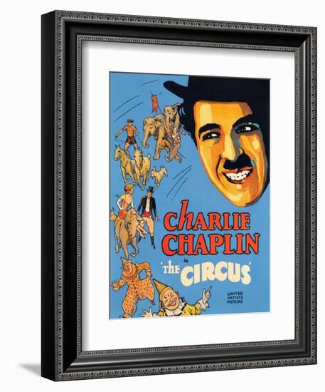 THE CIRCUS, Charlie Chaplin, 1928-null-Framed Premium Giclee Print