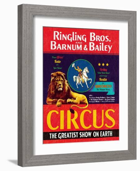 The Circus Comes to Town-The Vintage Collection-Framed Art Print