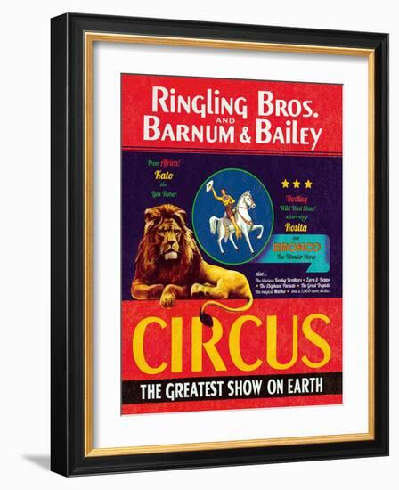 The Circus Comes to Town-The Vintage Collection-Framed Art Print