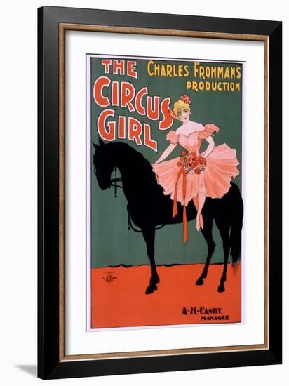 The Circus Girl, Trick Rider and Horse-null-Framed Art Print