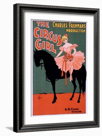 The Circus Girl, Trick Rider and Horse-null-Framed Art Print