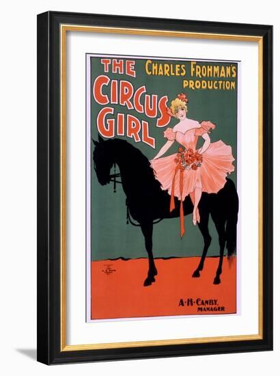 The Circus Girl, Trick Rider and Horse-null-Framed Art Print