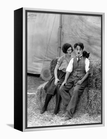 The Circus, Merna Kennedy And Charlie Chaplin, 1928-null-Framed Stretched Canvas